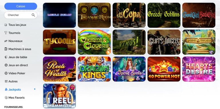Azur Casino jackpots