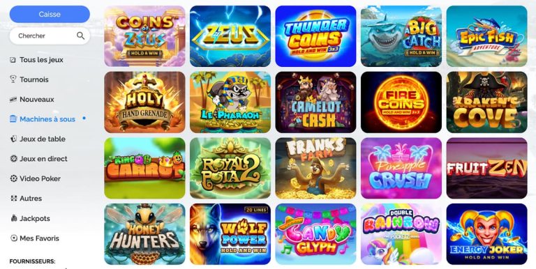 Azur Casino machines à sous